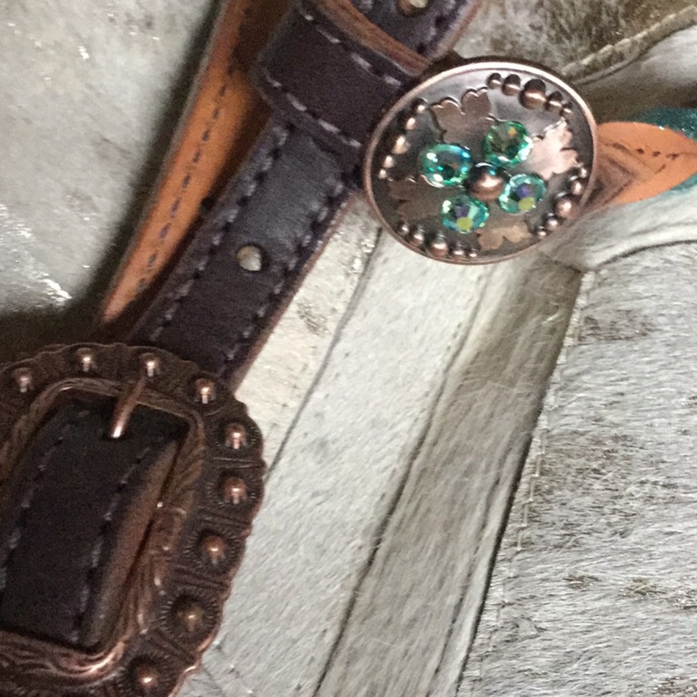 Custom horse headstall barrel racing cowgirl rodeo queen equestrian western - Picture 9 of 10